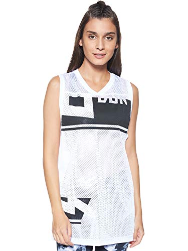Reebok Wor Myt Mesh Bball Tank Top, Women, Womens, Top, DP6671, White, S