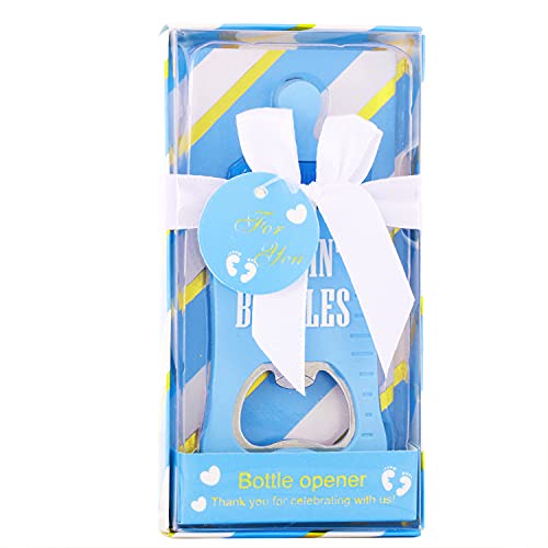 24 Pcs Magnet Bottle Opener Baby Shower Favor For Guest, Boy Baby Shower Party Souvenir/Keepsake/Decoration,Refrigerator Magnet Pvc Metal Bottle Opener For Beer (Blue, 24) #TOP2