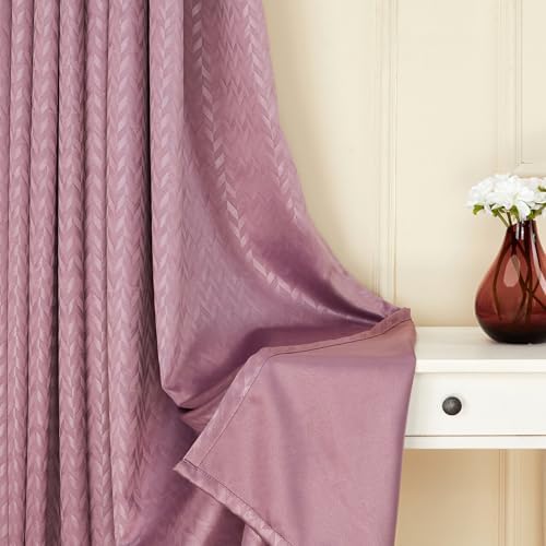 Image of Amazon Basics - Room Darkening Blackout Door Curtains, 100% Room Darkening | 5 Feet |Set of 2| Embossed | Self Deisgn |for Living Room and Bedroom | 115cmx 150cm, Color- Wine