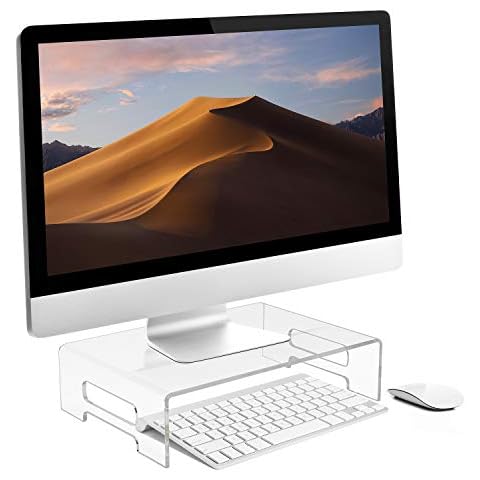 Sorbus Acrylic Monitor Stand with Handles Cover
