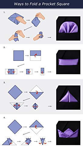 HISDERN 6 Piece Assorted Woven Men's Pocket Square Handkerchief Wedding Gift - Thumbnail 6