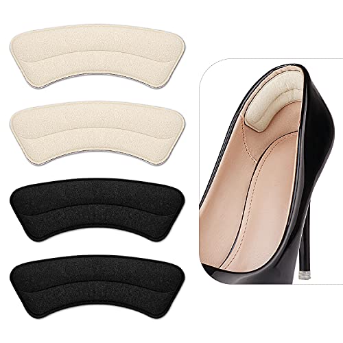 Heel Grips Liner, Comfortable Suede Heel Insert to Fit The Shoe, Prevent The Heel from Slipping Off Due to Oversized Shoes, 4 Pairs Heel Protector Pads Heel Grips Liner, Comfortable Suede Heel Insert to Fit The Shoe, Prevent The Heel from Slipping Off Due to Oversized Shoes, 4 Pairs Heel Protector Pads