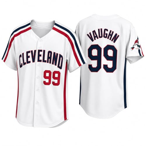 Maillot de baseball Ricky Vaughn 99 chemise cousue de qualité supérieure