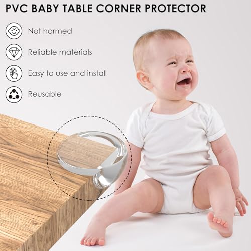 Image of 48PCS Table Corner Protectors Self Adhesive Table Corner Guard for Baby Safety, Clear Corner Covers for Baby Proof Corner Bumpers Cushion