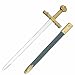 Denix Medieval Gold Trim Charlemagne Letter Opener with Scabbard