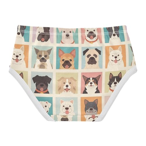 Wusikd Cute Dogs Girls' Underwear Cotton Girls Briefs Soft Toddler Underwear 2T2