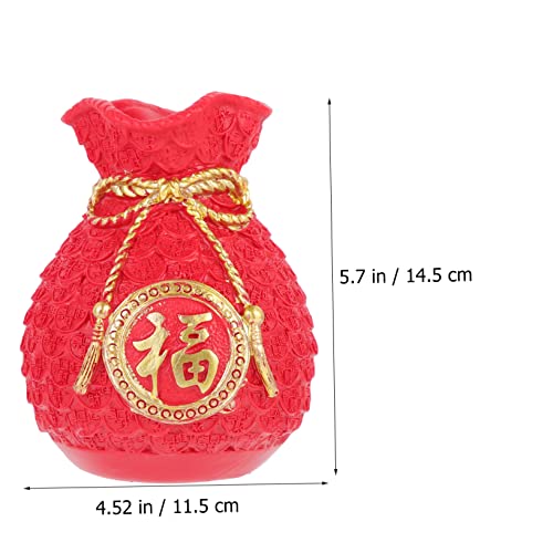 Kisangel Creative Money Bag Decor for Home or College Apartment 8-inch Lucky Bag Ornament for Desktop Crafts and Boys and Girls Room Decoration3