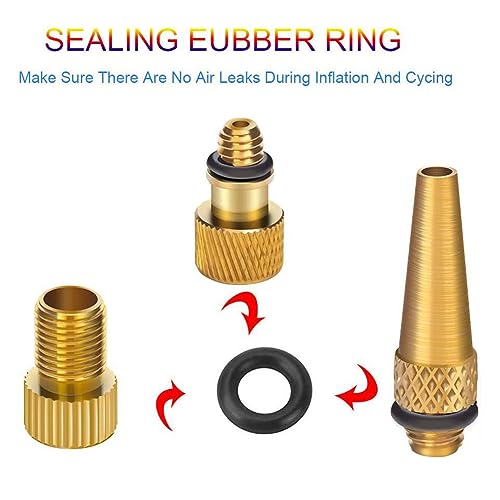 32PCS Bicycle Adapter,Bike Valve Adapter,Inflation Adapter Set,Valve ...