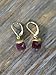 Natural Ruby Earrings -Ruby Gemstone Cube Drop Earrings- July Birthstone Birthday Gift Idea- Handmade- Genuine Ruby Gemstones