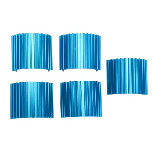380 390 Brushed Motor Heat Sink Professional Aluminum Alloy Efficient Cooling for 2838 2845 Brushless Motor Heat Dissipation for RC Cars 1/16 1/18 Blue 5pcs