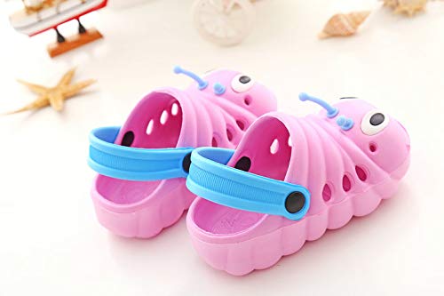 VARWANEO Baby Boys Girls Toddlers Shoes Anti-Slip Shoes Slippers Unisex Lightweight Caterpillar Shape Cute Shoes Pink