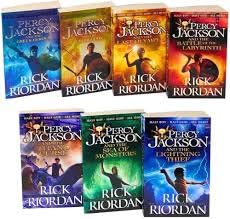 Percy Jackson Collection 7 Books Set (Lightning Thief; Sea of Monsters; Titan's Curse; Battle of the Labyrinth; Last Olympian; Greek Heroes; Greek Gods)