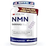 NMN 500mg – 99.9% Pure NMN Supplement, Boost NAD+ Levels, Cellular Energy & Healthy Aging Support, 60 Capsules, Third-Party Tested, NSF cGMP, Made in USA
