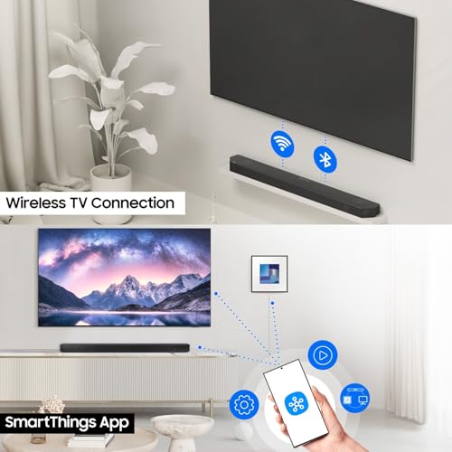 Image of Samsung 360 W 5.1.2 ch (HW-Q800D /XL) Wireless Dolby Atmos Soundbar with Wireless Subwoofer, Center /Up /Side Firing Speakers, Surround Sound, Built-in Alexa, AirPlay2, Wi-Fi, Bluetooth, HDMI (Black)