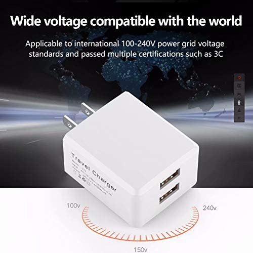 iPhone Charger, MBYY MFi Certified Lightning Cable 6FT(3-Pack) Fast Charging Data Sync Transfer Cord with 2 Port USB Plug Wall Charger Travel Adapter Compatible with iPhone 11 Pro Max Xs X XR 8 7 Plus