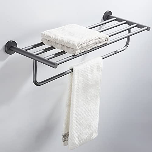 Porte-serviettes pour salle de bain étagère murale pour linge de douche