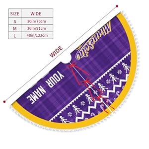 Christmas tree skirt with pom pom trim minnesota tree skirt great gift for sports fans  urban country home decor