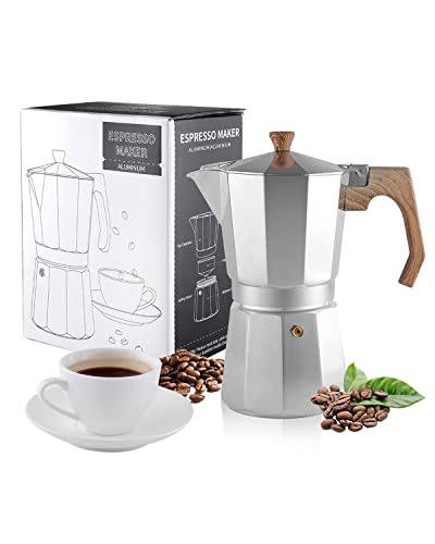 wedrink Stovetop Espresso Maker Moka Pot 9 Espresso Cup-15.2OZ Cuban Coffee Maker Stove top Coffee Maker Moka Italian Espresso