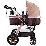 VEVOR Foldable Anti-Shock Newborn Stroller, Golden
