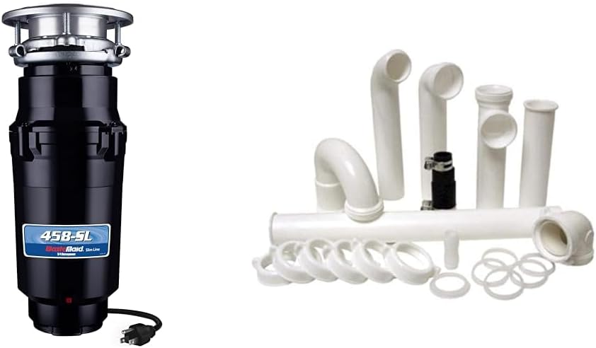 Waste Maid 10-US-WM-458-SL-3B 3/4HP Anti-Jam Garbage Disposal & PF WaterWorks Disposal Installation Kit
