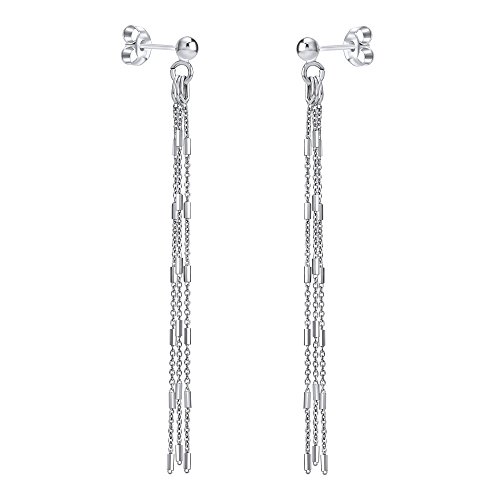 Preisvergleich Produktbild Silber Ohrhänger Kettchen lang 925 Sterling Silber