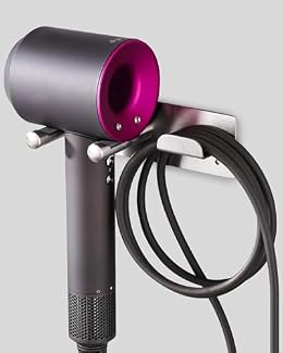 BANJEKT Hair Dryer Holder, SUS304 Adhesive Blow Dryer Holder Wall Mounted Compatible with Dyson Hair Dryer, Hair Dryer Organizer Dyson Hair Dryer Wall Mount