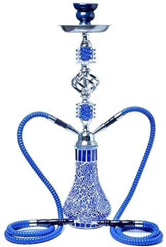 LSZ Shisha-Set 2 Schlauchhukas Set Shisha Glasvase mit Holzkohle-Clip, Haken-Set for Beste Hukas Shisha Shisha-Set…
