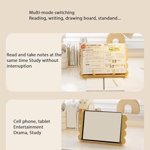 Grand support de livre réglable avec design ergonomique contre la déformation - 7