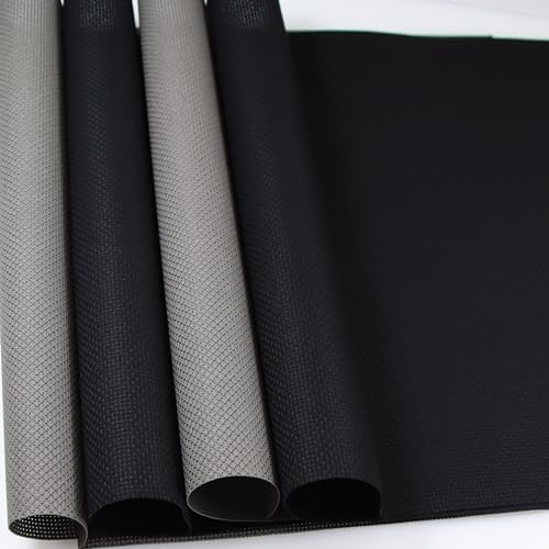 Image of KCS 4 pc of 12 inch x 18 inch (30cmx45cm) 14CT Counted Cotton Aida Cloth Cross Stitch Fabric (Dark Grey+Black)