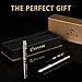 KEYZOR Luxury Fountain Pen Fine Nib For Writing,Refillable Ink Converter,24k Gold Trim Pens Gift Set For Men &Women,Professional,Business,Office