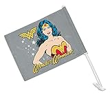GRAPHICS & MORE Wonder Woman Vintage Icon Car Truck Flag with Window Clip On Pole Holder