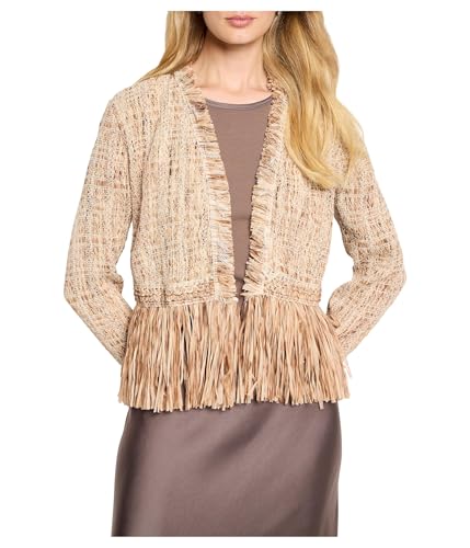 NIC+ZOE Women's Cork Fringe Knit Jacket