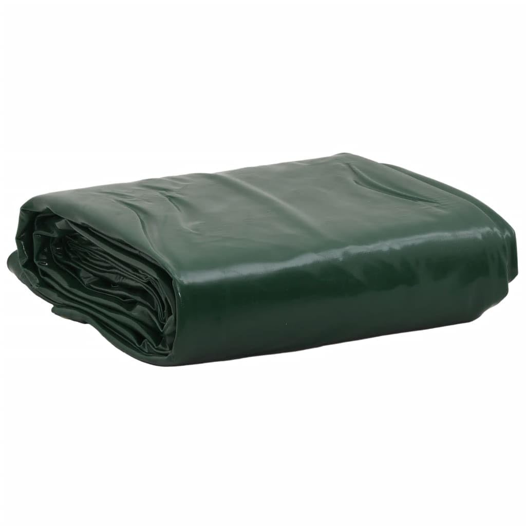 Telone verde in tela con rivestimento in PVC, 1 x 2,5 m, 650 g/m², impermeabile, antistrappo, con occhielli, resistente alle intemperie e ai raggi UV, versatile, per giardino, campeggio, auto