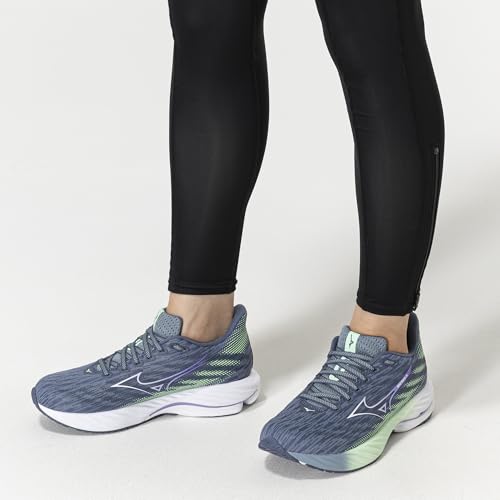 Mizuno Women's Wave Rider 28 Running Shoe, Citadel-White, 7.5 by Mizuno - Image 2