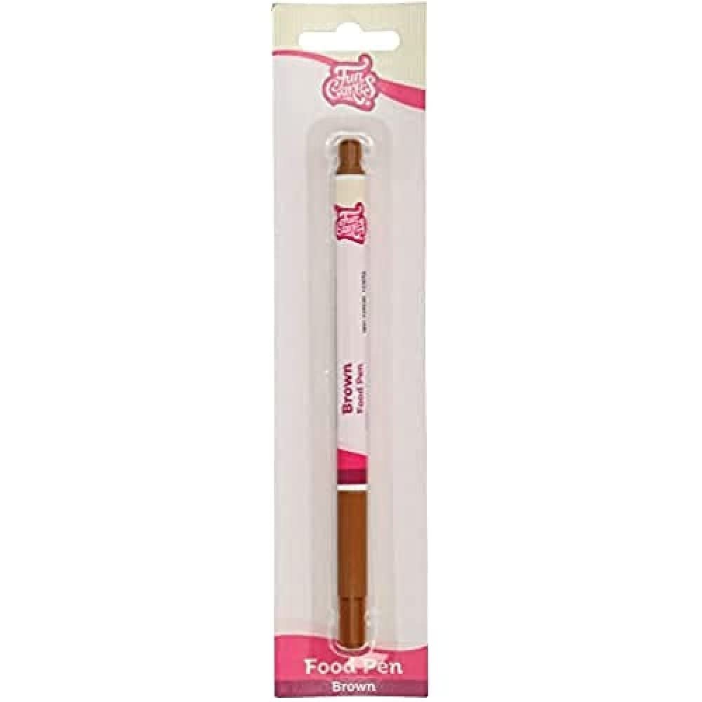 FunCakes Food Pen Brown: Writer with 100% Edible Ink, Flexible Tip for both thick and thin lines.Great for personalizing your treats with Messages, Quick drying time, Halal certified