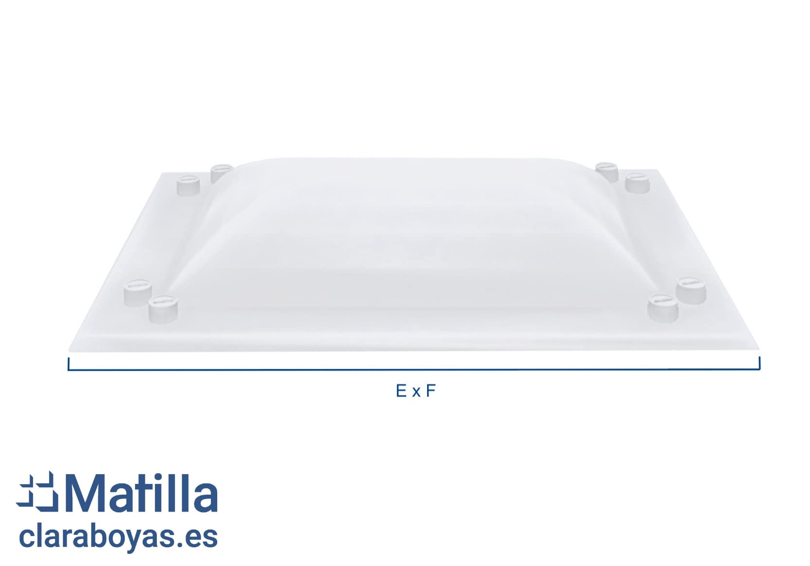 Matilla - Cúpula Metracilato Rectangular Monovalva (84 x 114 cm, Transparente)
