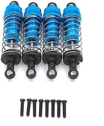 4PCs/1set Metal Front&Rear Universal Shock Absorber for Wltoys 124019 124018 124017 124016 144002 144001 RC Car Upgrade Parts ( Color : Black )