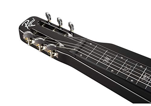 Rogue RLS-1 Lap Steel Guitar with Stand and Gig Bag Metallic Black - Thumbnail 4