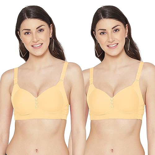 Image of Tweens Lite Wite - Minimiser Medium Padded Cotton Lycra Bra (Plus Size) - Triple Hook - Full Coverage - Wirefree - Seamless T-Shirt Bra