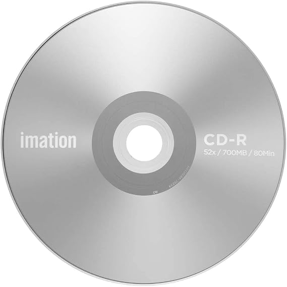 Imation 50 Pack CD-R 52X 700MB/80Min Branded Logo Blank Media Recordable Data Disc