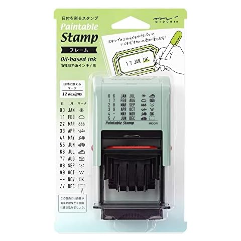 DESIGNPHIL 35454006 Midori, Rotating Stamp, Date, Frame Pattern Cover