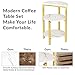 Recaceik Mid-Century Coffee Table Set of 3, Faux Marble Coffee Table and Semicircle End Table Sets with Storage Shelves & Metal Frame, Living Room Table Sets for Bedroom Office, Easy Assembly*