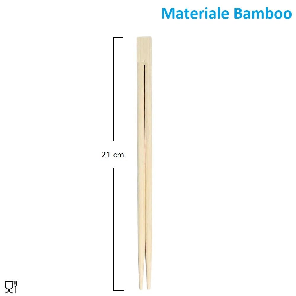 Bambuddha Bacchette In Bambù 20 Cm - 1000 Pezzi Confezione Singola - Biodegradabili E Resistenti