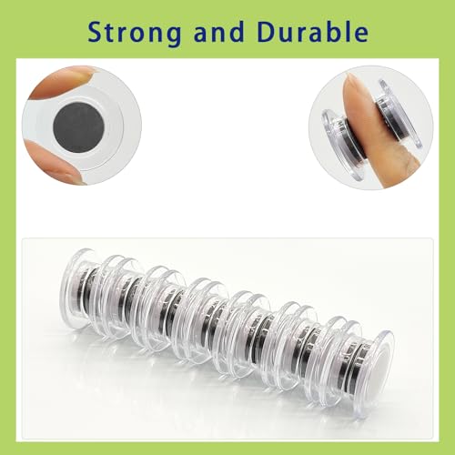 PYJLBX 42 Pack Strong Fridge Magnets, Small Round Transparent White Magnets for Whiteboard Notice Board, Office & Crafts - Image 2