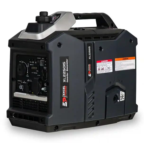 Excel Power - Generador inversor de gasolina portátil de 2 kW ideal para camping, pesca, autocaravana, aventura al aire libre
