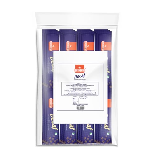 Image of Continental Decaf | Instant Decaffeinated Coffee - 2gm x 25 Sachets | 50gm | Premium Freeze Dried Coffee | Rich & Smooth Flavor | No Caffeine - Pure Taste