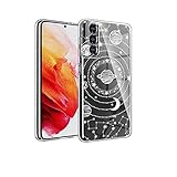 Compatible with Samsung Galaxy S21 Fe 5G Case, Universe Milky Way Galaxy Planet Moon Stars Trendy Design for Samsung Case Girls Women, TPU Transparent Graphic Case for Samsung Galaxy S21 Fe 5G