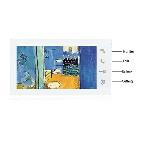 Interphone de porte vidéo blanc avec écran 7 pouces et déverrouillage RFID extérieur étanche - 5