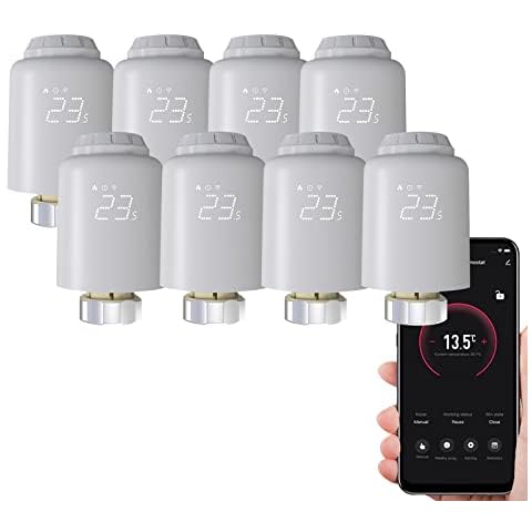 Qiumi WiFi Programmable Radiator Valve with Alexa Support Cover