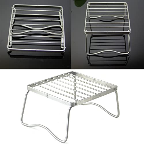 Parrilla de barbacoa de bolsillo en acero inoxidable con estructura plegable portátil 4